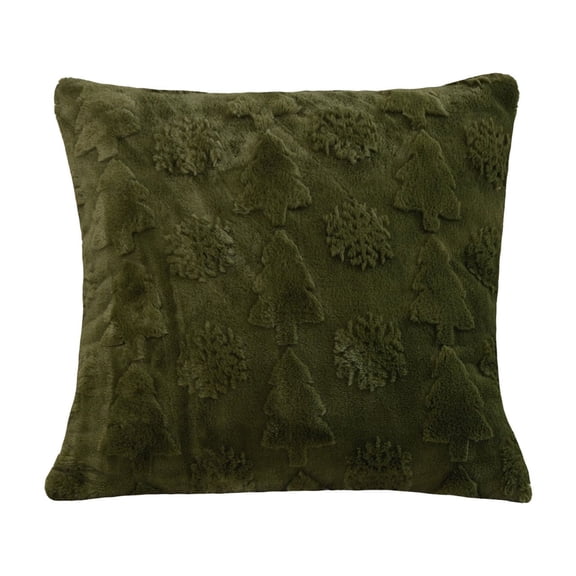 JoyMoreHome Plush Pattern Throw Pillow Cover, 17.7x17.7 Inch Soft 3D Embroidery Cushion Cover, Durable Decoraitve Pillowcase, for Bedroom, Sofa, Livingroom