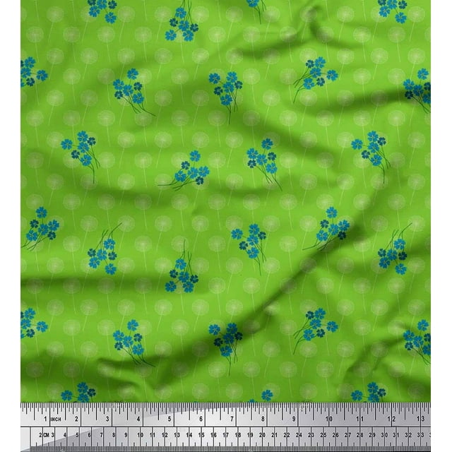 Soimoi polyester Crepe Fabric Artistic Floral Fabric Prints By Yard 42 Inch Wide