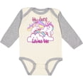 thumbnail image 3 of Inktastic My Aunt Loves Me Unicorn Girls Long Sleeve Baby Bodysuit, 3 of 5