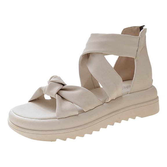 Women's Platform Thick-Soled Sandals Roman One-Strap Soft Fairy-Style Sandals for Women Summer Beach Shoes Fashion
