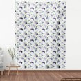 thumbnail image 4 of Ambesonne Floral Fabric by the Yard Upholstery, Hydrangea Rose Iris Flowers, 5 Yards, Plum Blue Violet, 4 of 5