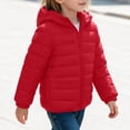thumbnail image 6 of gbyLJF Girls Lightweight Puffer Jacket Packable Zip Up Hooded Coat Warm Winter Outwear for School Daily Outdoor, 6 of 9
