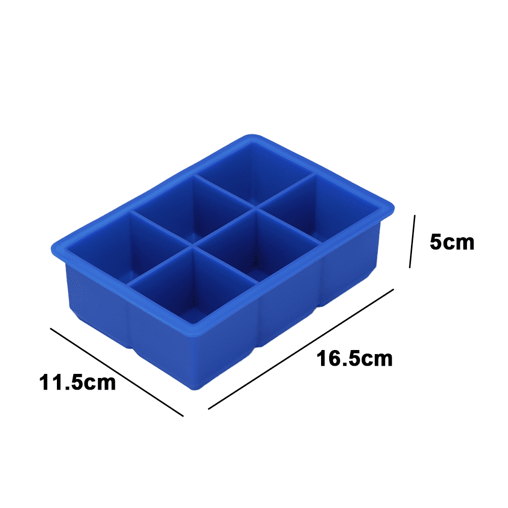 HIC 43748 Big Block Ice Cube Tray, 8-1/2in. x 4-1/ (Case of 6)