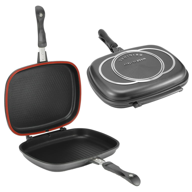 Tebru Grill Pan,Portable Pan,Grill Pan Frying Double Side Portable
