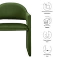 thumbnail image 4 of Modway Talia Performance Velvet Dining Armchair, Moss Green, 4 of 9