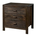 thumbnail image 3 of UBesGoo Nightstand with USB Charging Station, 3 Drawer Dresser Side Table, Soild wood & MDF with Solid Wood Veneer, Brown, 3 of 11