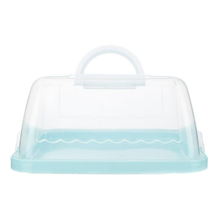 

Cake Stand with Lid Cover Handle Portable Cake Keeper Cake Storage Container 8inch Blue