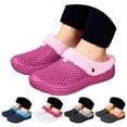 thumbnail image 1 of Dakaela Mens Womens Fleece Lined Clogs Waterproof Winter Walking Garden Shoes Non Slip Fuzzy Mule Slippers, 1 of 9