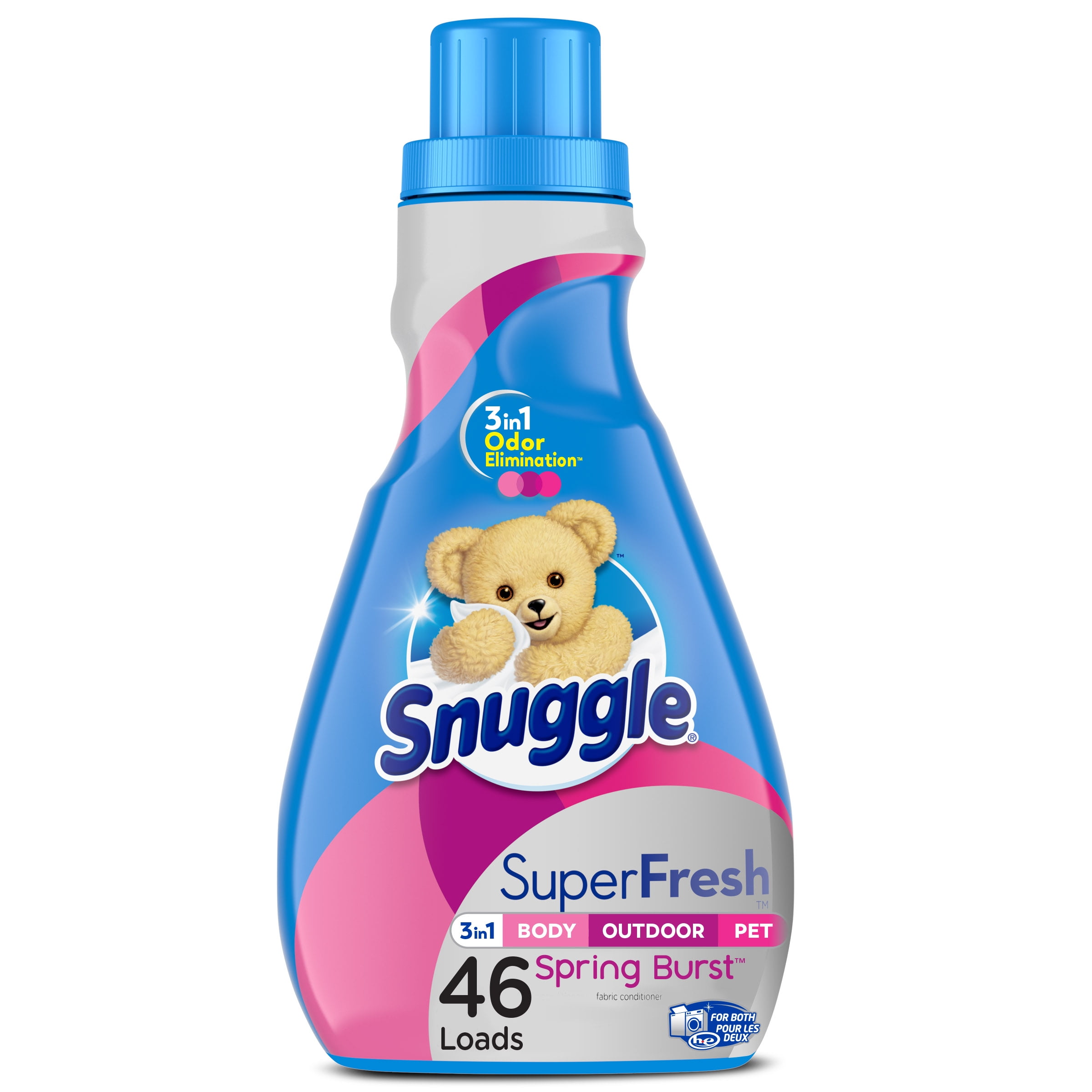 Snuggle Plus Super Fresh Liquid Fabric Softener, Spring Burst, 46 Loads