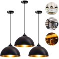 thumbnail image 1 of OFFCEI 3PCS Luz Colgante Industrial, Vintage L&aacute;mpara Colgante de Techo Con Base de Bombilla E26 L&aacute;mpara Colgante Retro Iluminaci&oacute;n, Moderna L&aacute;mpara para Hog, 1 of 9
