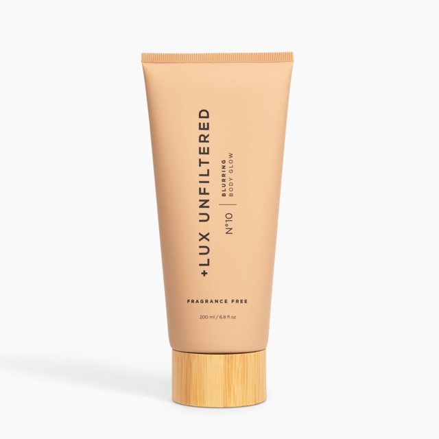 + Lux N10 sin filtrar Brillo corporal difuminador Sin fragancia Brillo corporal instantáneo vegano que difumina las imperfecciones Loción hidratante cargada con antioxidantes Rica en manteca de karité