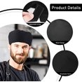 thumbnail image 2 of Set of 4 Black Chef Hats Adjustable Kitchen Toque Elastic Band One Size Black Breathable Mesh Top, 2 of 5
