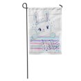 thumbnail image 1 of JSDART Colorful Abstract Cute Bunny Rabbit Children Girl Adorable Artistic Garden Flag Decorative Flag House Banner 28x40 inch, 1 of 2
