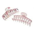thumbnail image 3 of Enchante Wide-Curved No-Slip Claw Clips, Multicolor & Peach Painted, 2 Ct, 3 of 8