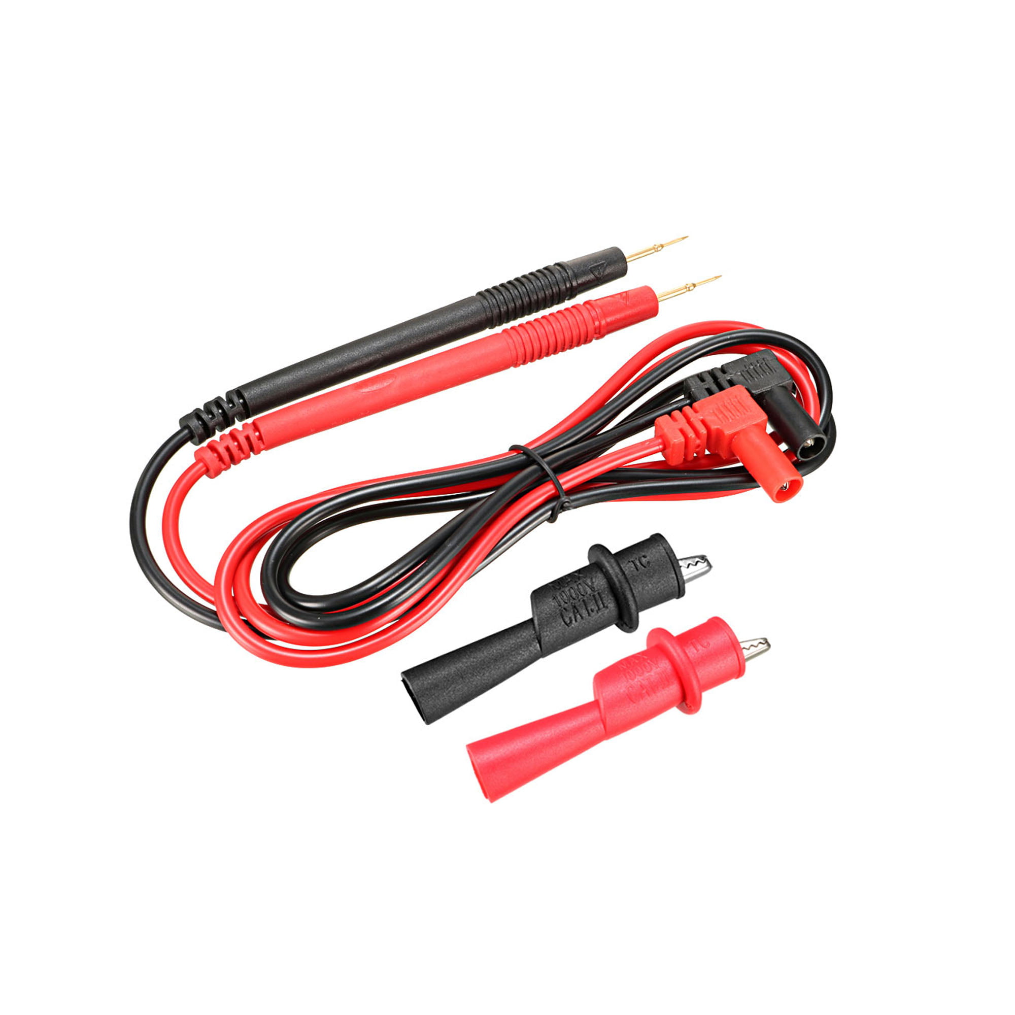 Pair of Multimeter Test Probe Leads Banana Plug Connectors 1000V 10A 