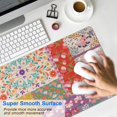 thumbnail image 4 of Long Mouse Pads for Desk,Pioneer Flower Floral Print Pattern Desk Mats on Top Of Desks, Desk Mouse Pad Extra Large with 3mm Non-Slip Base and Stitched Edge for Gaming,Office,Work,Home 31.5"x11.8", 4 of 6