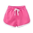 thumbnail image 4 of Sopiago Girls Sports Shorts Active Workout Gym Running Shorts for Toddler Kids Casual Dolphin Shorts Summer Cotton Shorts Toddler Girl Hot Pink,7-8 Years, 4 of 7