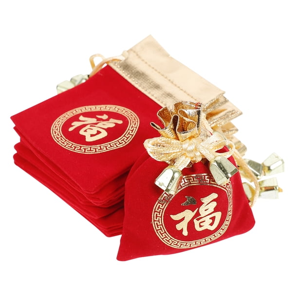 50pcs China FU bolsas de personajes de joyas Packaging Bolsas conjetadores de regalo con cordón