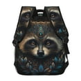 thumbnail image 4 of Disketp Tribal Style Raccoon Mochila Estampada para Hombre y Mujer – Mochila Ligera Clásica con Múltiples Bolsillos para Universidad, Trabajo y Viajes-One Size, 4 of 5