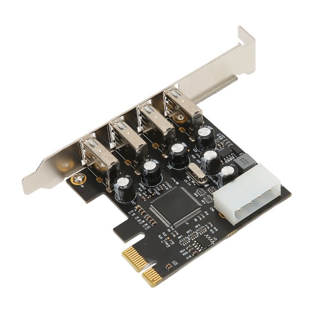 PCI E To 4 USB Hub, High Performance Chip PCI E To USB Expansion Card Hub Wide Compatibility For Scanners