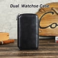 thumbnail image 5 of ZPAQI Cowhides Watch Box Two Slot Display Case Portable Watch Travel Case for Men, 5 of 11