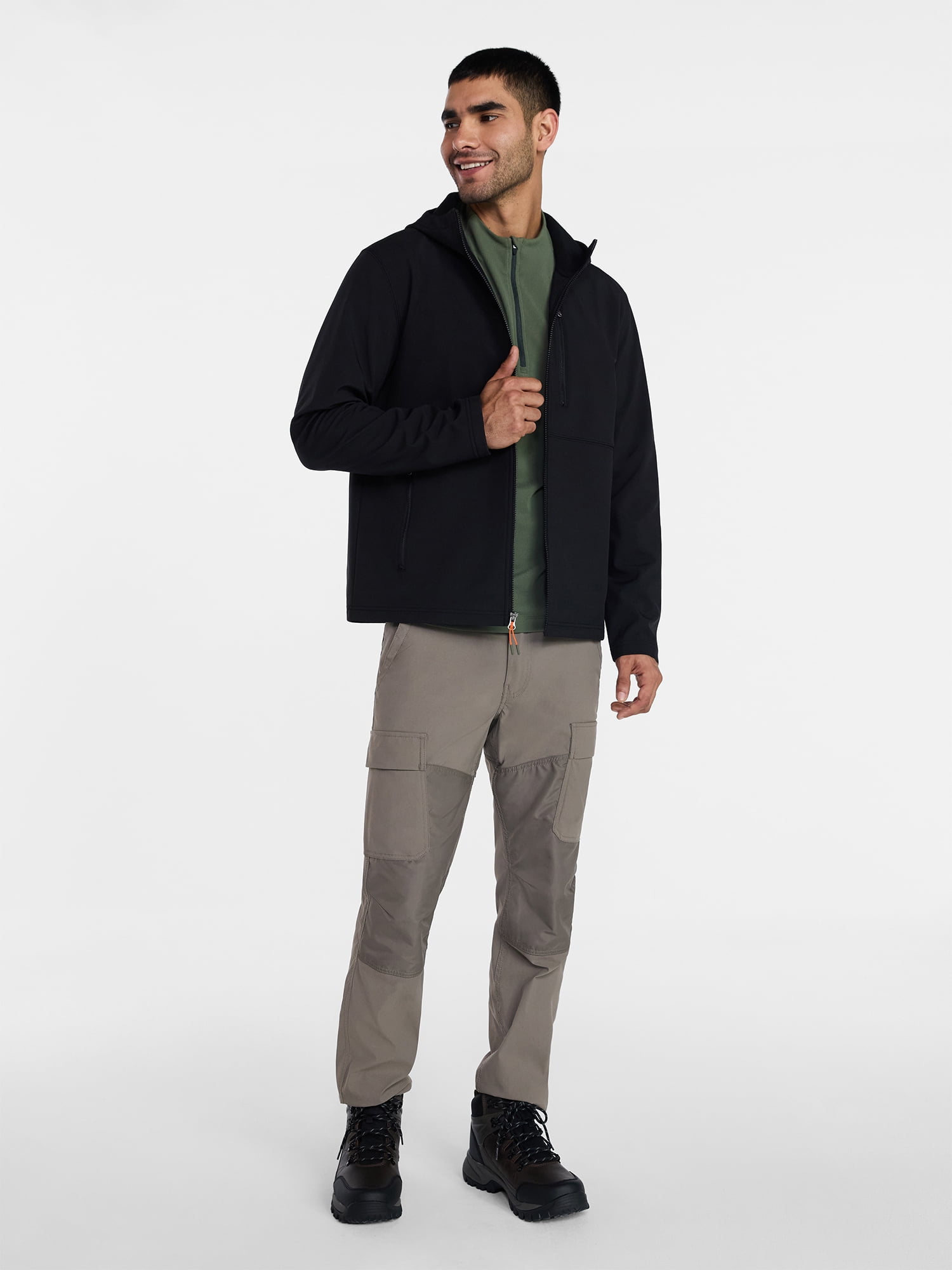 Ozark Trail Men's & Big Men's Softshell Jacket with Hood, Sizes S-3XL