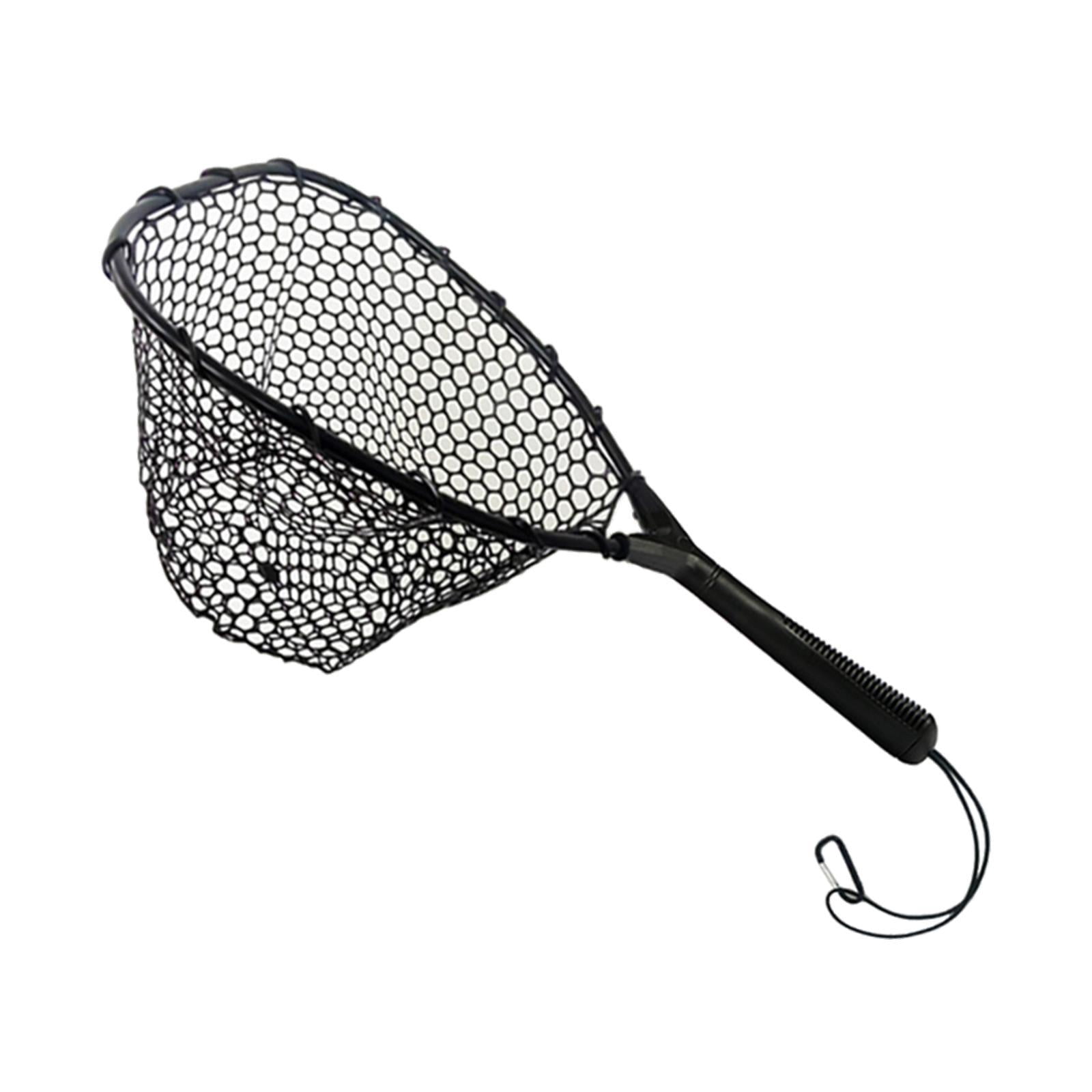 QccHieUs Fishing Landing Net Catching Mesh Net Nonslip Grip Sturdy Fishing Tool Catch and C