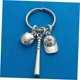 thumbnail image 5 of unbranded Llavero Deportivo De Béisbol En Metal Plateado Para Y Regalo, 5 of 8
