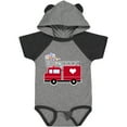thumbnail image 3 of Inktastic Easter Red Firetruck with Pink Hearts Boys or Girls Baby Bodysuit, 3 of 5