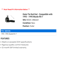thumbnail image 2 of Outer Tie Rod End - Compatible with 1993 - 1995 Mazda RX-7 1994, 2 of 2
