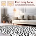 thumbnail image 2 of ODIKA 6' Machine Washable Non-Slip Area Rug, Bold Spotted Round High Traffic Rug, Black, 288483, 2 of 7