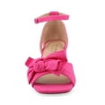 thumbnail image 6 of Journee Womens Zevi Linen Block Heel Dress Sandals, Widths Available, 6 of 9