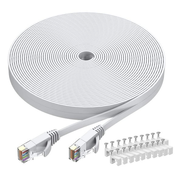 Cable Ethernet BUSOHE Cat6 de 9,1 m (30 pies), blanco, para ordenador
