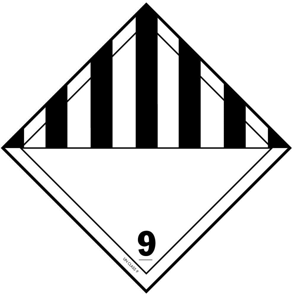 MISCELLANEOUS HAZARDOUS MATERIAL Hazard Class 9 D O T Shipping Labels