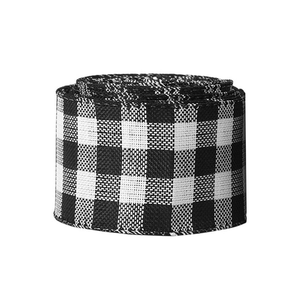 Keimprove 5pcs Simple Style Black And White Grid Ribbon Burlap Ribbon ...