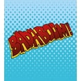 thumbnail image 3 of Art Blue Duvet Cover Set, Comic Book Style Sound Effect Related Bada-Boom Saying on Dotted Backdrop, Decorative 3 Piece Bedding Set with 2 Pillow Shams, King Size, Red Earth Yellow, by Ambesonne, 3 of 3