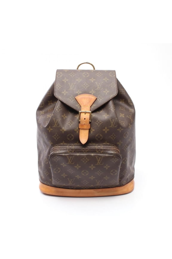 Pre-Owned Louis Vuitton Montsouris GM Backpack, Coated Canvas and Leather, Monogram,... (Fair)