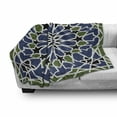 thumbnail image 3 of Orient Soft Flannel Fleece Throw Blanket, Mandala Inspired Floral Oriental Antique Design, Cozy Plush for Indoor and Outdoor Use, 60" x 80", Olive Green Dark Blue, by Ambesonne, 3 of 6