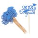 thumbnail image 1 of Blue Graduation Cake Topper with Unique Design for Celebrating Graduation Season 10pcs, 1 of 4