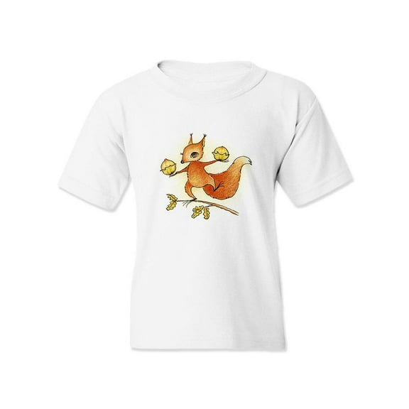 Squirrel With Nuts T-Shirt Juniors -Image by Shutterstock, Large