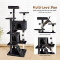 thumbnail image 5 of YRLLENSDAN 54 inch Tall Cat Tree Tower for Indoor Cats, Large Cat Tower with Scratching Post, Cat Climbing Tower with Cat Tree House, Sturdy Cat Condo, Dark Gray, 5 of 7