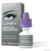 Bausch and Lomb LUMIFY Redness Reliever Eye Drops (Brimonidine Tartrate Ophthalmic Solution 0.025%) 0.08 Fl. Oz. (2.5 mL)