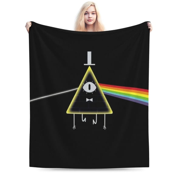 Bill Cipher Cartoon Fleece Blanket for Boys Girls Kids, Ultra Soft Cozy Warm Flannel Throw Blankets, Lightweight Plush Blanket Gifts for Bed Sofa Living Room Couch Home Decor