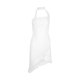 thumbnail image 4 of Lucakuins Vestido ajustado para mujer, sin mangas, cuello halter, sin espalda, con cordones irregulares, vestido midi con volantes Lucakuins  moda, 4 of 6