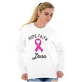 thumbnail image 3 of Hope Faith love Breast Cancer Ribbon Women Plus Size Crewneck Sweatshirt Brisco Brands 4X, 3 of 4
