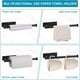thumbnail image 3 of Soportes para toallas de papel - Soporte para rollo de toallas de papel debajo del gabinete Montaje vertical u horizontal, autoadhesivo o perforado Barra de toalla de papel adhesiva negra mate Palo a granel en la pared para cocina, baño Vhermosa DE-CJW-0846, 3 of 7