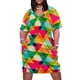 thumbnail image 1 of Vestido holgado con bolsillos, estampado geométrico triangular, colorido y divertido, ropa de mujer, ropa de verano 2025, 1 of 7