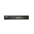 thumbnail image 2 of Eaton Tripp Lite series 8-Port Gigabit Ethernet Switch L2 Web-Smart Managed PoE+ , 10/100/1000Mbps, 2 Dedicated Gigabit SFP Slots, 20 Gbps, Web Interface - Switch - smart - 8 x 10/100/1000 (PoE+) + 2 x Gigabit SFP - rack-mountable - PoE+ - AC 100 - 240 V, 2 of 4