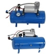 thumbnail image 3 of Compresor de aire de 150psi, 12V, Con Tásque de 6 Litros, Bomba Infladora de Neumós, Funcionalamiento Silencencio, Metal Azul, Presión de 23a para Neumlicos de Camión, 3 of 7