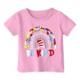 thumbnail image 2 of Chemises Garçons Été Décontracté Imprimé Personnalité Col Rond Manches Courtes T-Shirt Ample Rose 2-3 Ans, 2 of 3